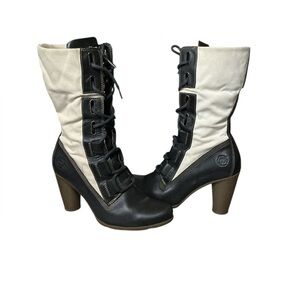 Timberland Leather & Canvas Lace Up Boots